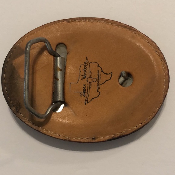 Leather Belt Buckle with Mallard Duck Texas Western - Picture 7 of 10